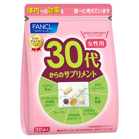 Комплекс витаминов для женщин 30+ (Vitamins For Women 30+, FANCL), 30 саше