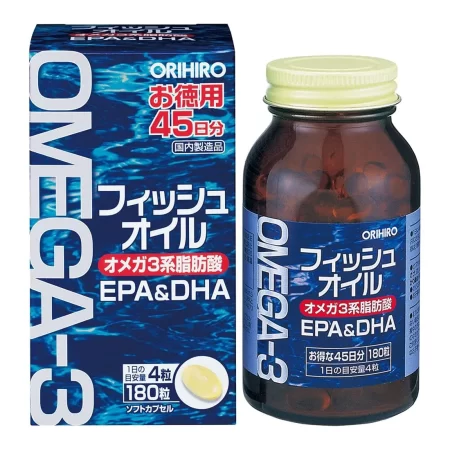 Омега 3 (Omega 3, DHA, EPA, DPA, Orihiro), 180 капсул
