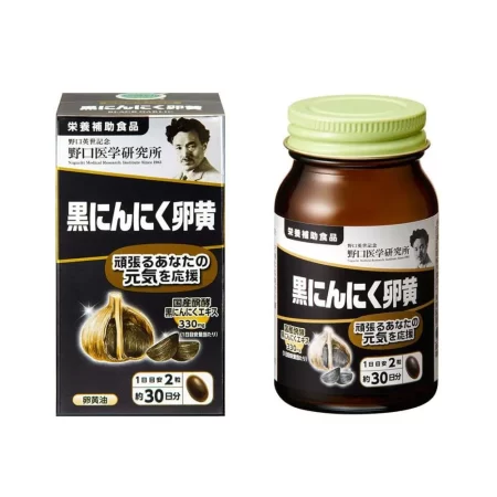 Ферментированный черный чеснок и яичный желток (Black Garlic and Egg Yolk, Noguchi), 60 капсул