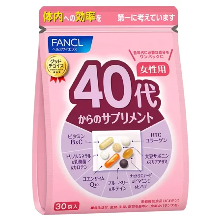 Комплекс витаминов для женщин 40+ (Vitamins For Women 40+, FANCL), 30 саше