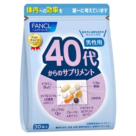 Комплекс витаминов для мужчин 40+ (Vitamins For Men 40+, FANCL), 30 саше