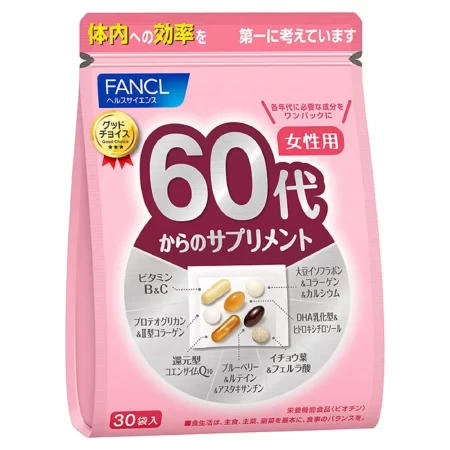 Комплекс витаминов для женщин 60+ (Vitamins For Women 60+, FANCL), 30 саше