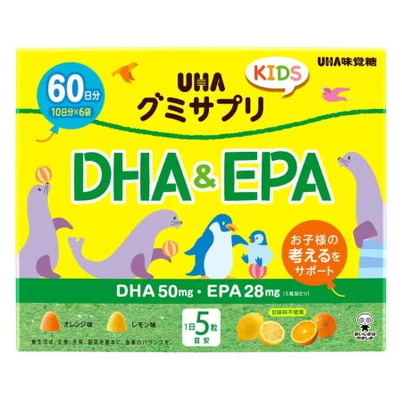 Детский комплекс с омега-кислотами и лютеином (Gummy Supple Kids Study, UHA), 60 дней