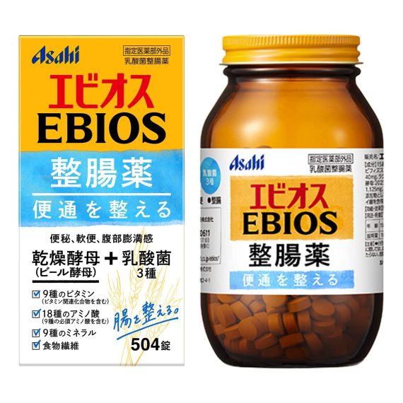 Комплекс пробиотиков и лактобактерий для восстановления ЖКТ (EBIOS, Asahi), 504 таблетки