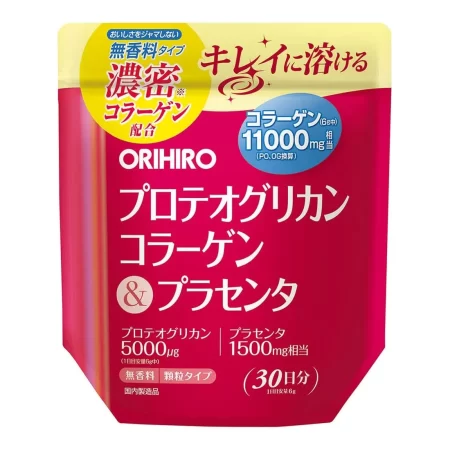 Коллагеновый комплекс для поддержания красоты (Proteoglycan Collagen & Placenta, Orihiro), 180 грамм на 30 дней